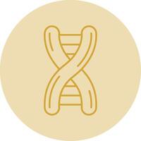 DNA Linie Gelb Kreis Symbol vektor