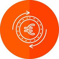 Euro Linie rot Kreis Symbol vektor