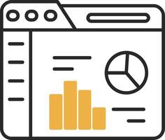 Analytik gehäutet gefüllt Symbol vektor