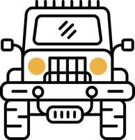 Jeep gehäutet gefüllt Symbol vektor