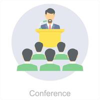 Konferenz und Treffen Symbol Konzept vektor