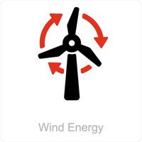 Wind Energie und Energie Symbol Konzept vektor