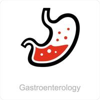 gastroenterologi och lever ikon begrepp vektor