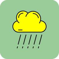 regn fylld gul ikon vektor