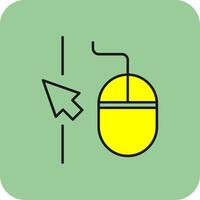 Maus gefüllt Gelb Symbol vektor