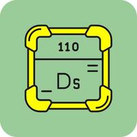 darmstadtium gefüllt Gelb Symbol vektor