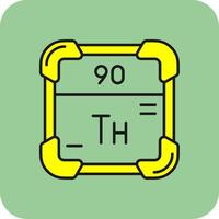thorium fylld gul ikon vektor
