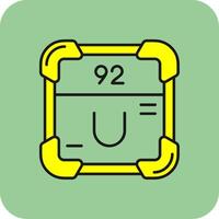Uran gefüllt Gelb Symbol vektor