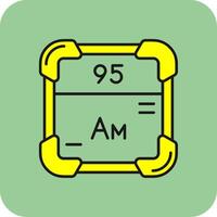 Americium gefüllt Gelb Symbol vektor