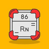 Radon gefüllt Schatten Symbol vektor