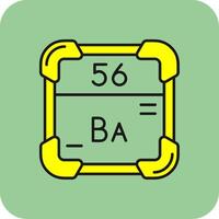 Barium gefüllt Gelb Symbol vektor