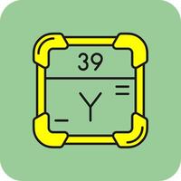 Yttrium gefüllt Gelb Symbol vektor