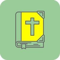 bibel fylld gul ikon vektor