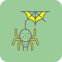 Spinne gefüllt Gelb Symbol vektor