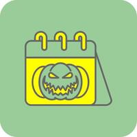 Halloween gefüllt Gelb Symbol vektor