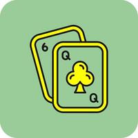 Poker gefüllt Gelb Symbol vektor