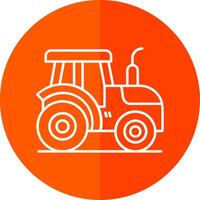 Traktor Linie rot Kreis Symbol vektor