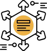 Diagramm gehäutet gefüllt Symbol vektor