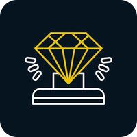 Diamant Linie Gelb Weiß Symbol vektor