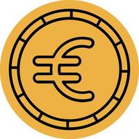 euro flådd fylld ikon vektor
