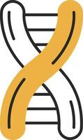 DNA gehäutet gefüllt Symbol vektor