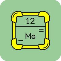 magnesium fylld gul ikon vektor