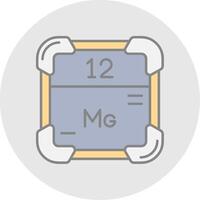 Magnesium Linie gefüllt Licht Kreis Symbol vektor