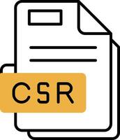 csr gehäutet gefüllt Symbol vektor