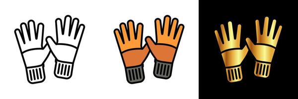 vandring handskar ikon, ett ikon representerar vandring handskar, symboliserar skydd, grepp, och bekvämlighet under utomhus- äventyr och vandring expeditioner. vektor