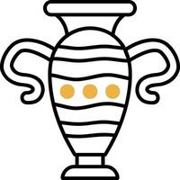 Vase gehäutet gefüllt Symbol vektor