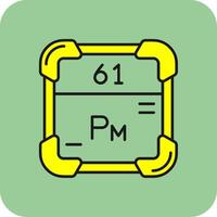 Promethium gefüllt Gelb Symbol vektor