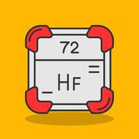 hafnium fylld skugga ikon vektor