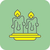 Kerzen gefüllt Gelb Symbol vektor