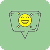 Emoji gefüllt Gelb Symbol vektor