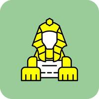 Sphinx gefüllt Gelb Symbol vektor