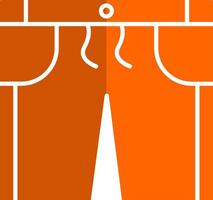 kurze Hose Glyphe Orange Kreis Symbol vektor