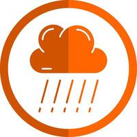 Regen Glyphe Orange Kreis Symbol vektor