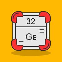 Germanium gefüllt Schatten Symbol vektor