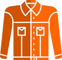 Jacke Glyphe Orange Kreis Symbol vektor