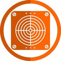Extraktor Glyphe Orange Kreis Symbol vektor