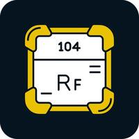 Rutherfordium Glyphe zwei Farbe Symbol vektor