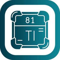 Thallium Glyphe Gradient runden Ecke Symbol vektor