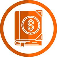 Währung Glyphe Orange Kreis Symbol vektor