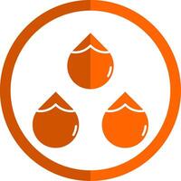 nass Glyphe Orange Kreis Symbol vektor