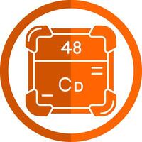 Cadmium Glyphe Orange Kreis Symbol vektor