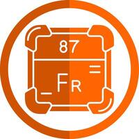 Franken Glyphe Orange Kreis Symbol vektor