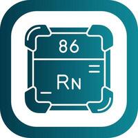 Radon Glyphe Gradient runden Ecke Symbol vektor