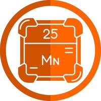 Mangan Glyphe Orange Kreis Symbol vektor
