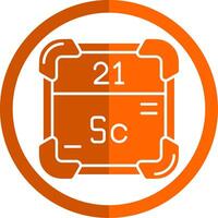 Scandium Glyphe Orange Kreis Symbol vektor