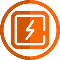 Elektrizität Glyphe Orange Kreis Symbol vektor